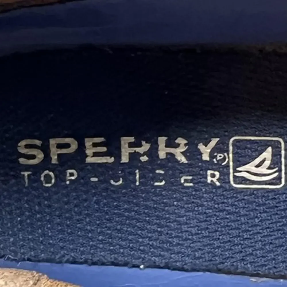 Sperry Shoes Mens 13 Brown Leather Top Sider Boat Deck Moc Toe Casual Comfort